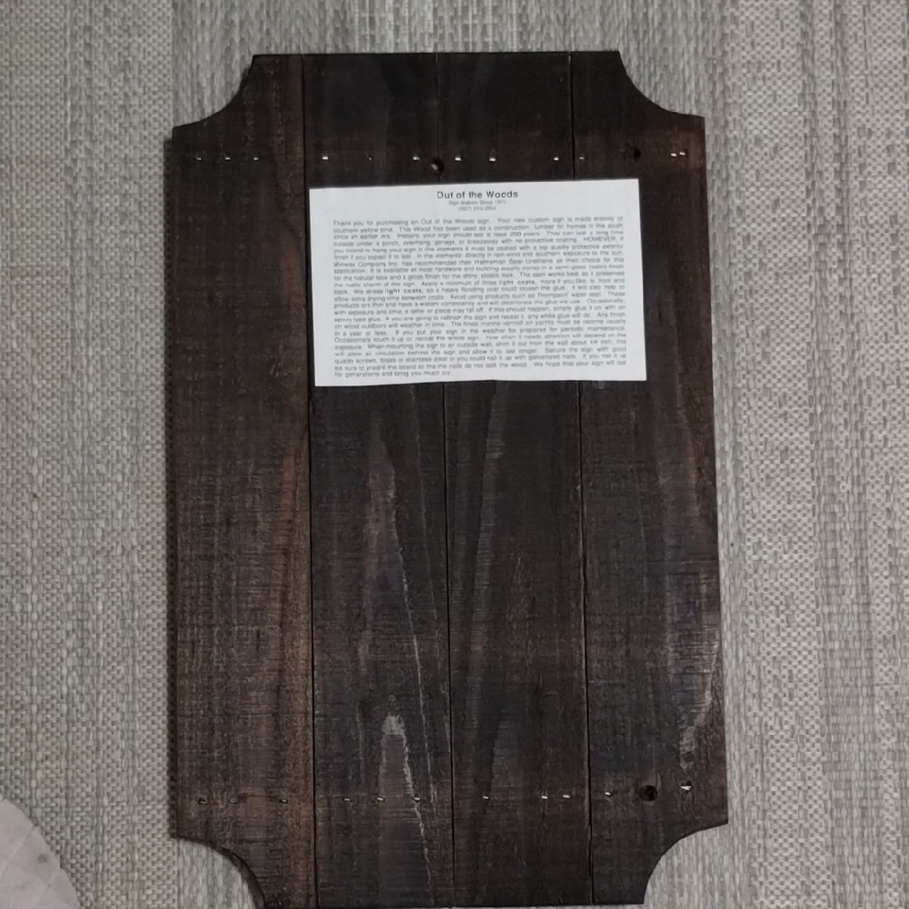 Rustic Welcome Sign with Loon Design - Picture 3 of 6
